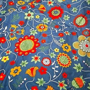 Queen reversible Boho Floral Duvet with Shams